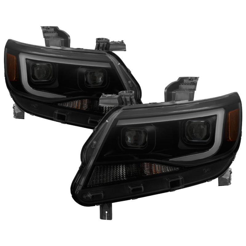 xTune Chevy Colorado 15-17 Halogen Only Projector Headlights - Black Smoked PRO-JH-CCO04-LBDRL-BSM