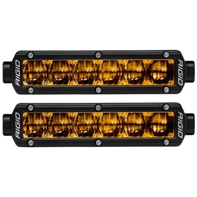 Rigid Industries 6in SR-Series Pro Dot / SAE Fog Lights (Pair) - Selective Yellow - Underdog Motorsports