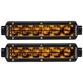 Rigid Industries 6in SR-Series Pro Dot / SAE Fog Lights (Pair) - Selective Yellow - Underdog Motorsports