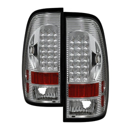 xTune Ford F150 Styleside 97-03 / F250/350/450/550 99-07 LED Tail Lights Chrome ALT-ON-FF15097-LED-C