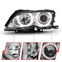 Load image into Gallery viewer, ANZO 2002-2005 BMW 3 Series E46 Projector Headlights w/ Halo Chrome