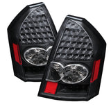 xTune Chrysler 300C 05-07 LED Tail Lights Black ALT-JH-C305-LED-BK