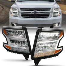 Load image into Gallery viewer, ANZO 15-20 Chevy Tahoe/Suburban LED Light Bar Style Headlights w/Sequential Chrome w/Amber