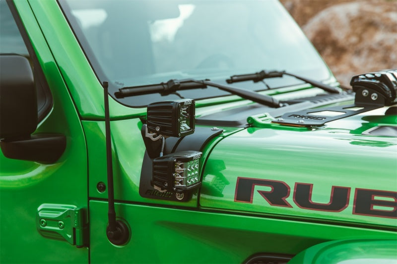 Rigid Industries 2018 Jeep JL - Cowl Mount Short Extension Arm Kit - Underdog Motorsports