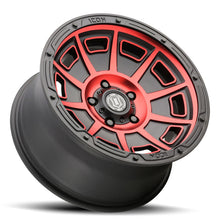 Load image into Gallery viewer, ICON Victory17x8.5 6x5.5 0mm Offset 4.75in BS Satin Black w/Red Tint Wheel