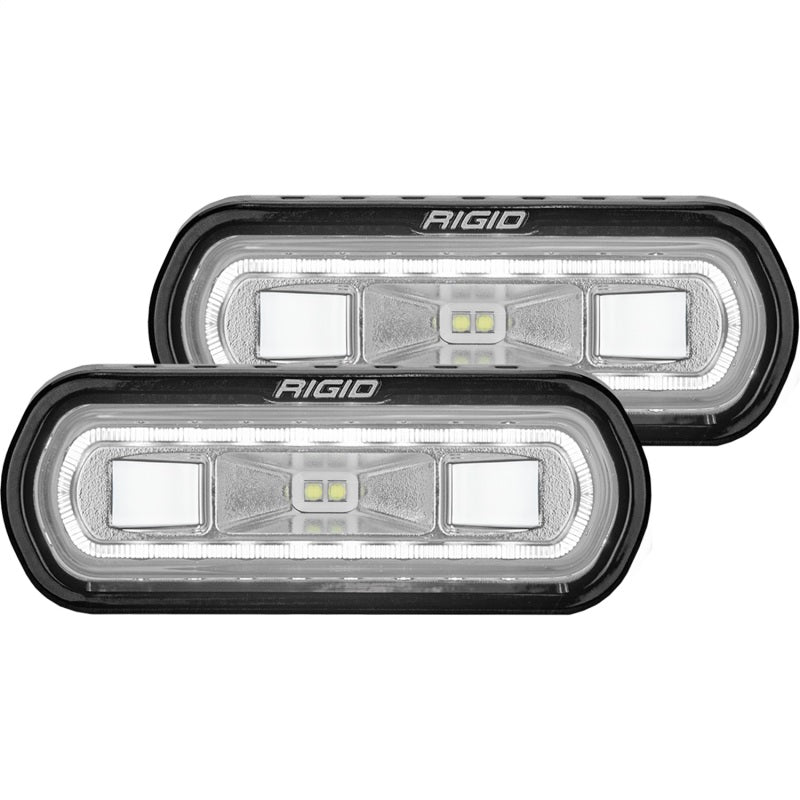 Rigid Industries SR-L Series Surface Mount LED Spreader Pair w/ White Halo - Universal - Underdog Motorsports