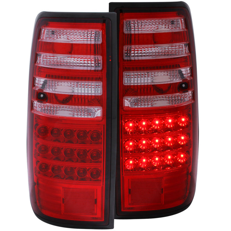 ANZO 1991-1997 Toyota Land Cruiser Fj LED Taillights Red/Clear