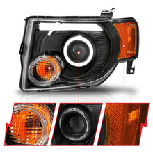 Load image into Gallery viewer, ANZO 2008-2012 Ford Escape Projector Headlights w/ Halo Black