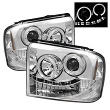 Load image into Gallery viewer, Spyder Ford F250/350/450 Super Duty 05-07 Projector Headlights LED Halo- LED Chrm PRO-YD-FS05-HL-C