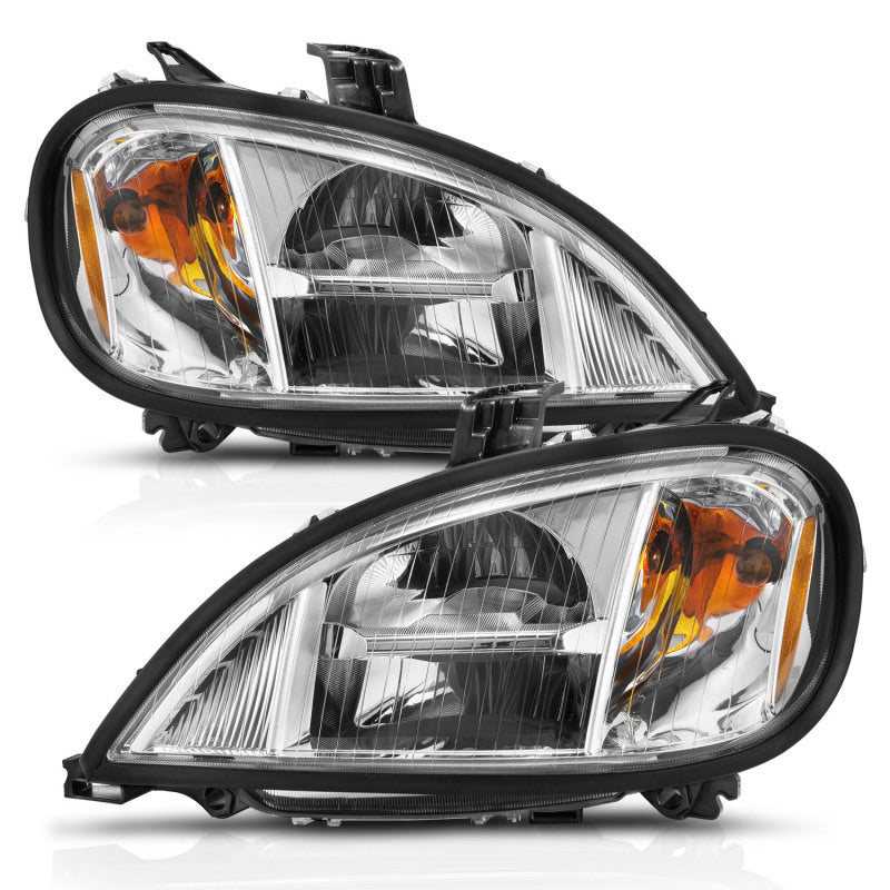 ANZO 1996-2013 Freightliner Columbia LED Crystal Headlights Chrome Housing w/ Clear Lens (Pair)
