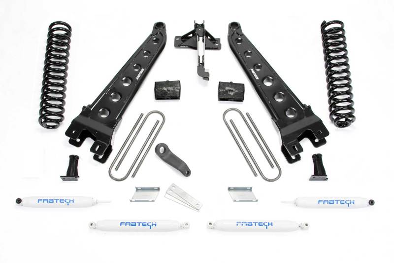 Fabtech 17-21 Ford F250/F350 4WD Gas 6in Rad Arm Sys w/Coils & Perf Shks