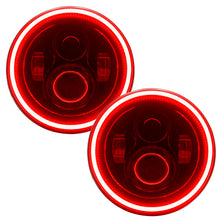 Load image into Gallery viewer, Oracle 7in High Powered LED Headlights - Black Bezel - Red