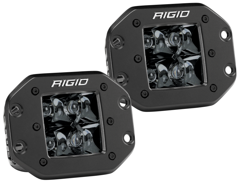 Rigid Industries D2 - Midnight Edition Flush Mount Spot Lights - Underdog Motorsports