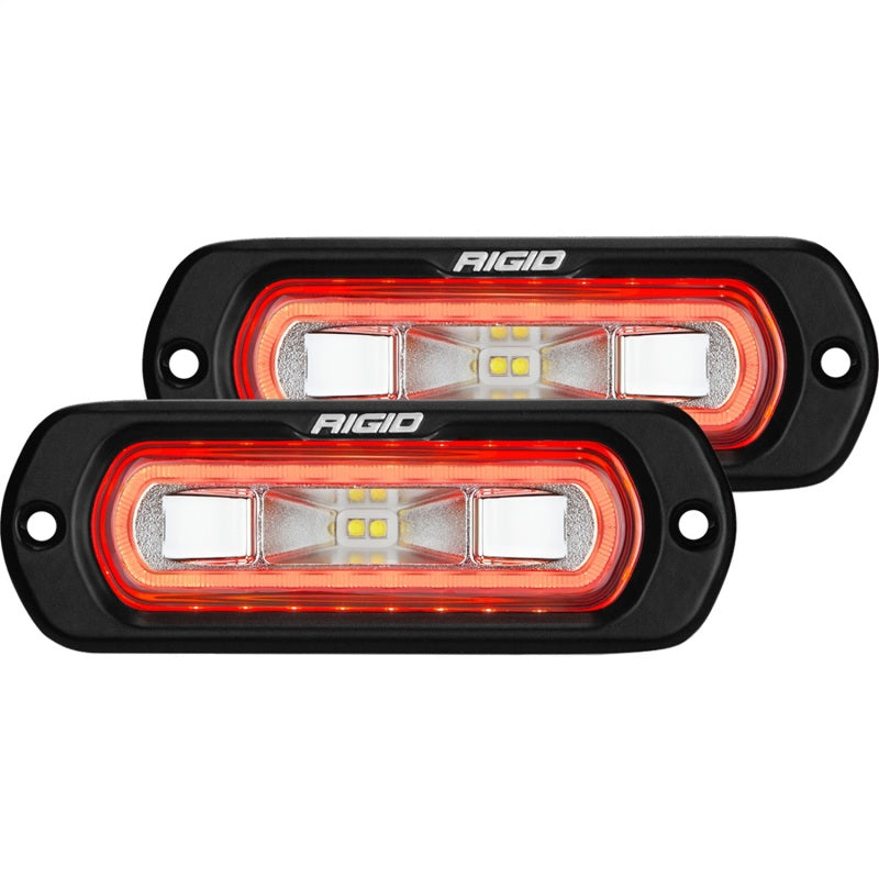 Rigid Industries SR-L Series Flush Mount LED Spreader Pair w/ Amber Halo - Universal - Underdog Motorsports