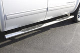 Lund 99-13 Chevy Silverado 1500 Ext. Cab 4in. Oval Straight SS Nerf Bars - Polished