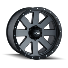 Load image into Gallery viewer, ION Type 134 18x10 / 5x127 BP / -19mm Offset / 83.82mm Hub Matte Gunmetal/Black Beadlock Wheel