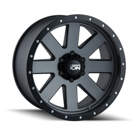 ION Type 134 17x8.5 / 5x127 BP / -6mm Offset / 83.82mm Hub Matte Gunmetal/Black Beadlock Wheel