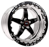 Weld S71 17x10 / 5x4.75 BP / 8.3in. BS Black Wheel (Medium Pad) - Black Single Beadlock MT