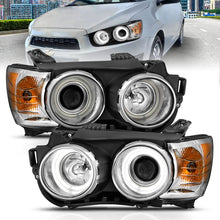 Load image into Gallery viewer, ANZO 2012-2015 Chevrolet Sonic Projector Headlights w/ Halo Chrome (CCFL)