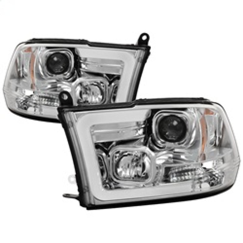 Spyder 09-16 Dodge Ram 1500 V2 Projector Headlights - Halogen - DRL - Chrome (PRO-YD-DR09V2-LBDRL-C)