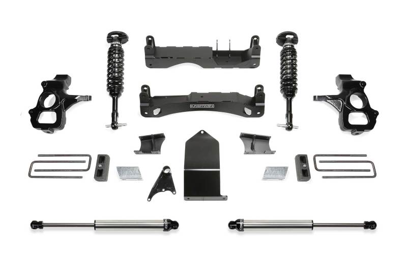 Fabtech 14-18 GM C/K1500 P/U w/oE Alm Or Stmp Stl UCA 4in Perf Sys w/Dl 2.5 & 2.25