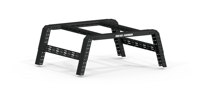 Road Armor Universal 5-1/2-6ft Bed TRECK Adj Bed Rack - Tex Blk (w/o Brackets) - Underdog Motorsports