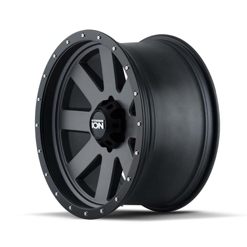 ION Type 134 20x10 / 6x135 BP / -19mm Offset / 87mm Hub Matte Gunmetal/Black Beadlock Wheel