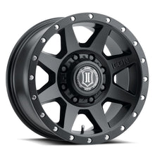 Load image into Gallery viewer, ICON Rebound HD 18x9 8x6.5 12mm Offset 5.5in BS 121.4mm Bore Satin Black Wheel