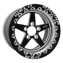 Load image into Gallery viewer, Weld S71 15x9.33 / 5x4.75 BP / 3.5in. BS Black Wheel (Low Pad) - Black Single Beadlock MT