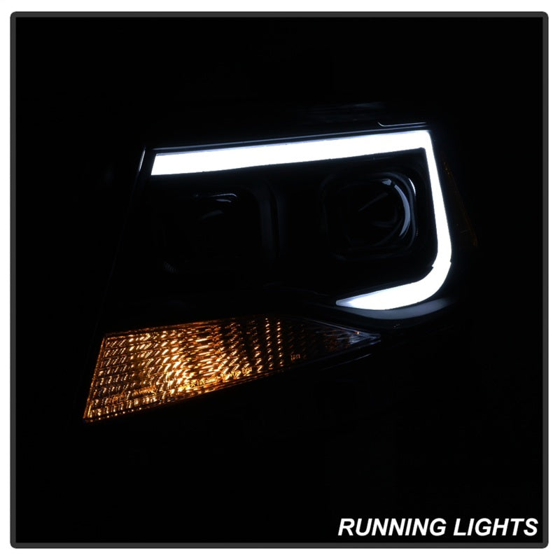 xTune Chevy Colorado 15-17 Halogen Only Projector Headlights - Black Smoked PRO-JH-CCO04-LBDRL-BSM