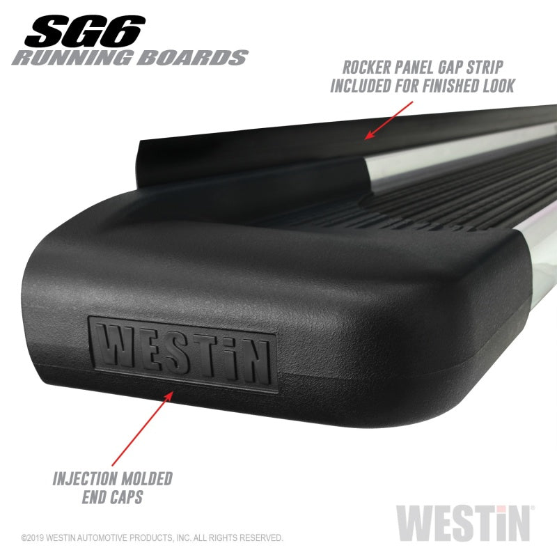 Westin SG6 Polished Aluminum Running Boards 74.25 in