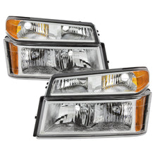 Load image into Gallery viewer, Xtune Chevy Colorado 04-12 OEM Headlights w/ Bumper Lights Chrome HD-JH-CCOL04-SET-C