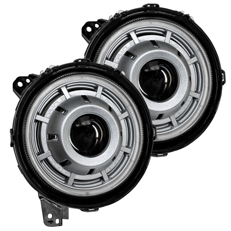Oracle Oculus BiLED Projector Headlights for Jeep JL/Gladiator JT  Satin Silver 5500K