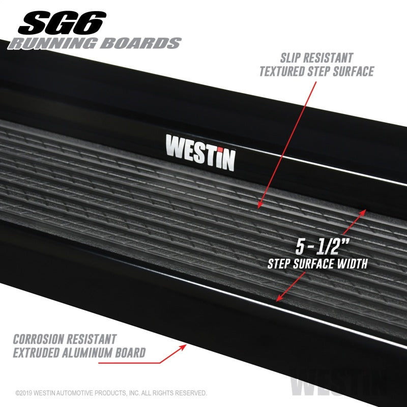 Westin SG6 Black Aluminum Running Boards 85.50 in