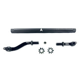 JK 2.5 Ton Extreme Duty Yes Flip Drag Link Assembly in Black Aluminum Fits 07-18 Jeep Wrangler JK Fits a axles with a lift of 3.5 inches or more Requires drilling the knuckle includes the taper sleeve Apex Chassis
