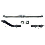 JK 2.5 Ton Extreme Duty No Flip Drag Link Assembly in Polished Aluminum Fits 07-18 Jeep Wrangler JK Fits a axles with a lift of 3.5 inches or less Apex Chassis