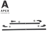 Jeep JK 1 Ton Tie Rod & Drag Link Assembly in Black Aluminum Fits 07-18 Wrangler JK Apex Chassis Kit is Fits vehicles with a lift of 3.5 inches or less