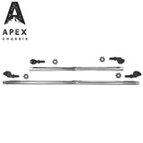 Jeep JK 1 Ton Tie Rod & Drag Link Assembly in Polished Aluminum Fits 07-18 Wrangler JK Apex Chassis Note This kit is Fits vehicles with a lift of 3.5 inches or less