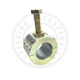 1.5 Inch I.D. Heavy Duty 6 Bolt Stabilizer Clamp Standard Clamp by RPM Steering, featuring durable zinc coating and grade 8 bolt with washers for stabilizer setup.