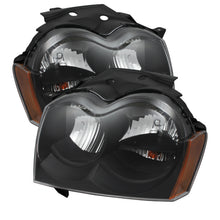 Load image into Gallery viewer, xTune Jeep Grand Cherokee 05-07 Crystal Headlights Black HD-JH-JGC05-AM-BK