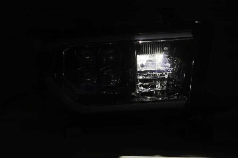 AlphaRex 08-13 Toyota Sequoia NOVA LED Proj Headlights Plank Style Alpha Black w/Activation Light
