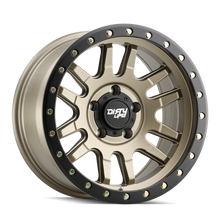 Load image into Gallery viewer, Dirty Life 9309 Canyon Pro 17x9/6x139.7 BP/-12mm Offset/106mm Hub Satin Gold Wheel - Beadlock