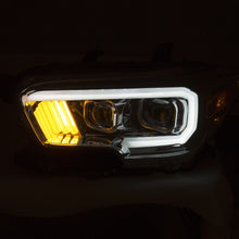 Load image into Gallery viewer, ANZO 2016-2017 Toyota Tacoma Projector Headlights w/ Plank Style Design Chrome/Amber w/ DRL