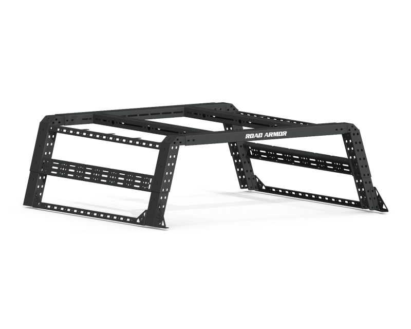 Road Armor Universal 6-1/2ft Beds TRECK Adj Bed Rack w/Strap/Rails - Tex Blk (w/o Brackets) - Underdog Motorsports