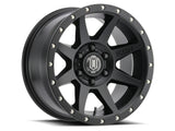 ICON Rebound 17x8.5 5x150 25mm Offset 5.75in BS 110.1mm Bore Satin Black Wheel