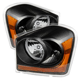 xTune Dodge Durango 04-05 OEM Headlamps Black HD-JH-DDU04-AM-BK