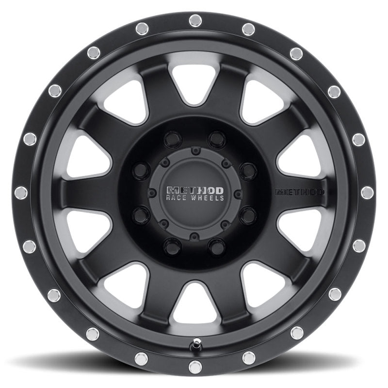 Method MR301 The Standard 17x8.5 +25mm Offset 8x6.5 130.81mm CB Matte Black Wheel