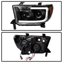 Load image into Gallery viewer, xTune Toyota Tundra 07-13 LED Light Bar Projector Headlights Black PRO-JH-TTU07-LED-BK