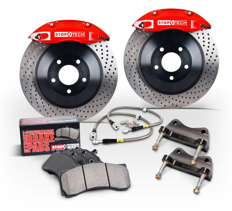 StopTech 08-13 Toyota Land Cruiser Rear BBK w/ Black ST-41 Calipers Slotted 380X32 Rotors