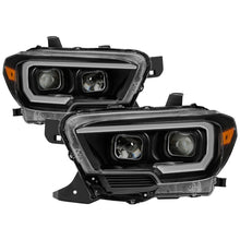 Load image into Gallery viewer, xTune 16-18 Toyota Tacoma SR/SR5 DRL Proj Headlights w/Turn Signal - Blk (PRO-JH-TTA16-SR-BK)